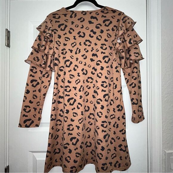 Simply Southern Animal Print Ruffle A-Line Tunic Dress - Picture 5 of 6